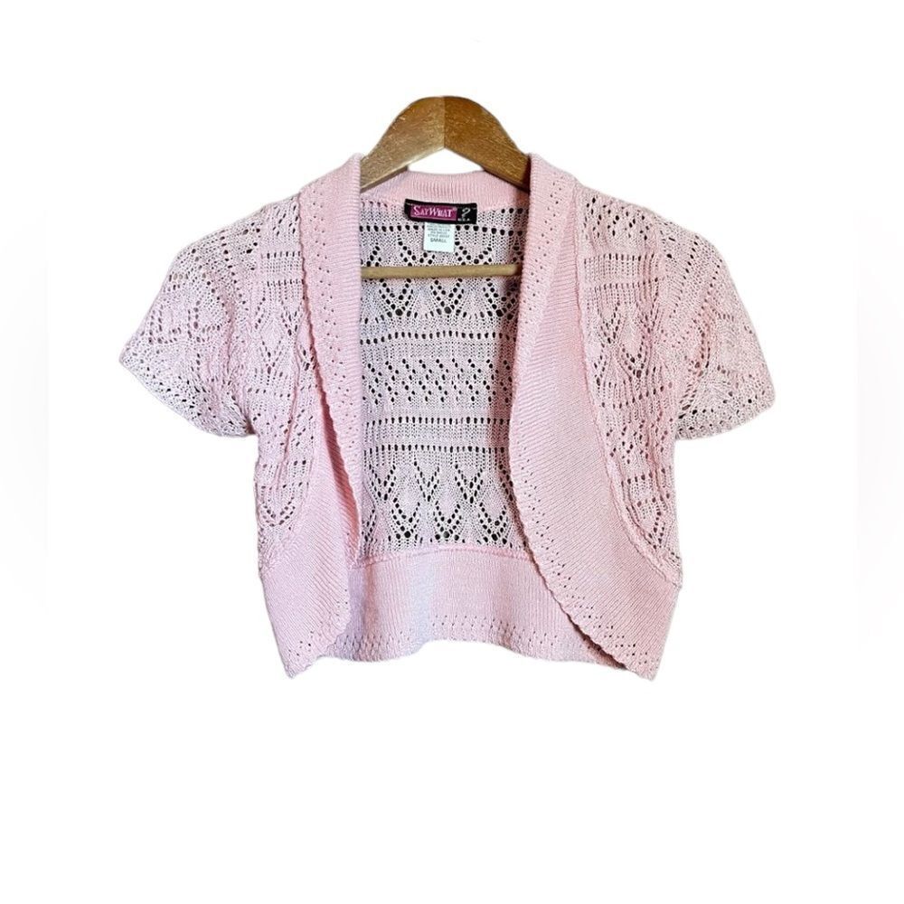 3 for $30! Say what light pink shirt sleeve cardigan‎